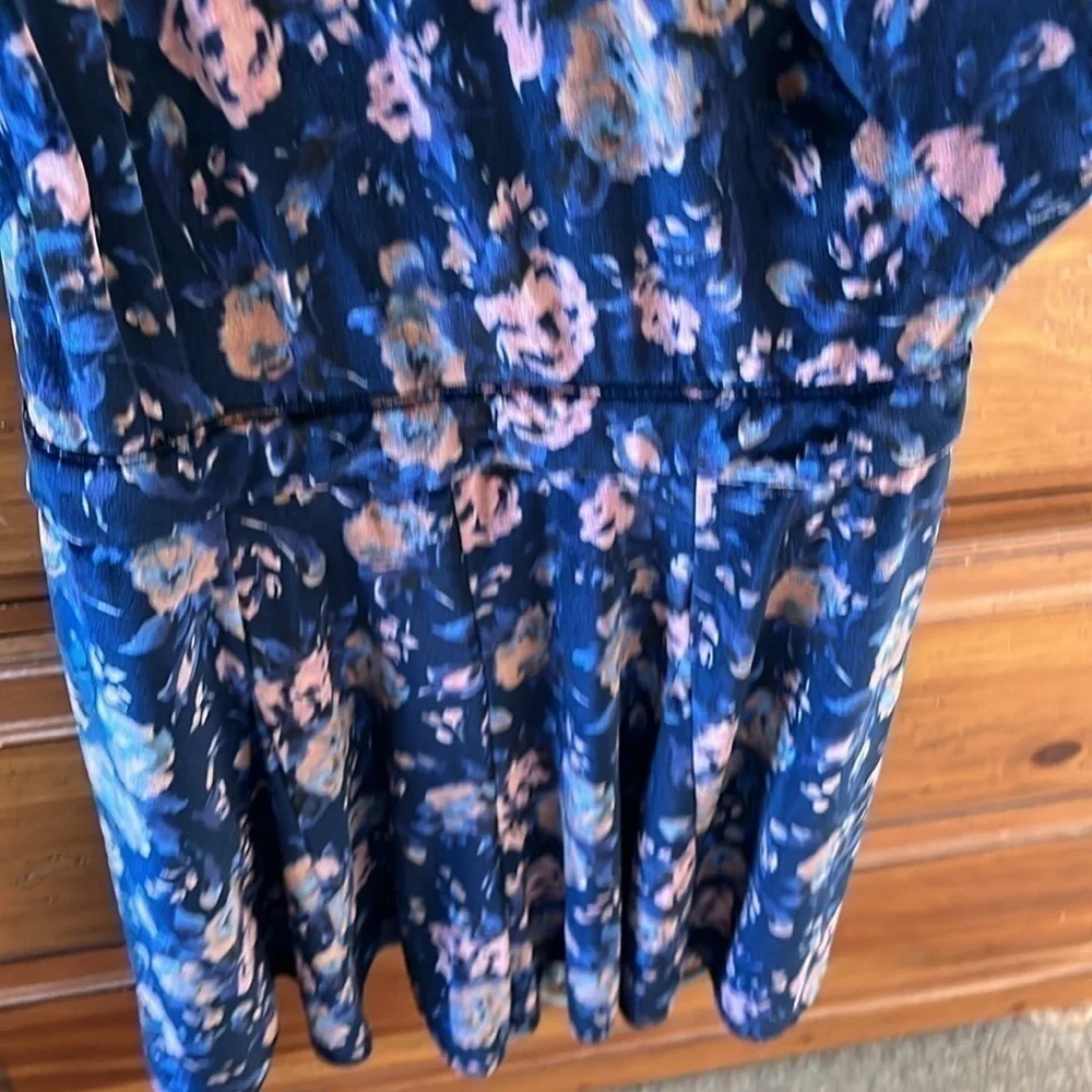 Free People Women’s Blue And Brown Velvety Dress Size Small NWOT - Picture 3 of 9